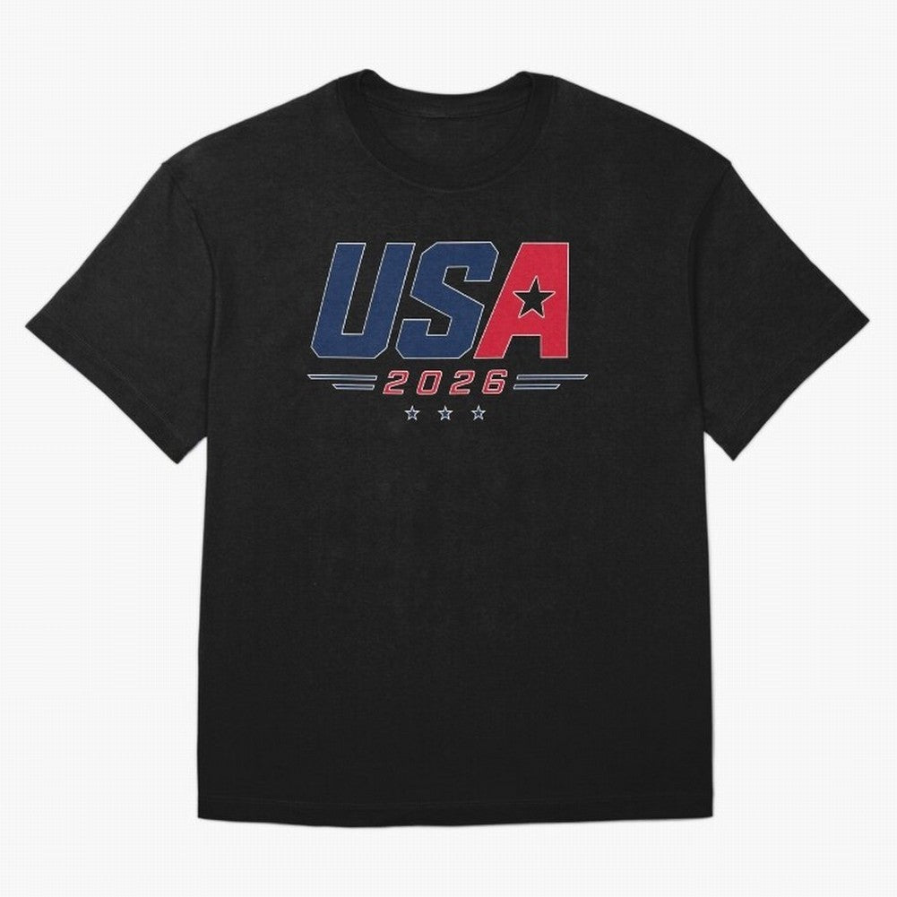 USA 2026 Soccer Fan Shirt | American Football Supporter Minimal Design Classic T-Shirt Celebrate Every Goal in FIFA World Cup 2026 USA Canada Mexico Spirit, Featuring Spain, Haaland and Mbappe, Supporter Pride, Iconic Celebrations, Legendary Names