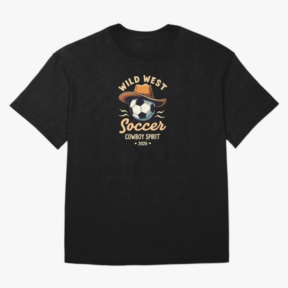 Wild West Soccer Cowboy Spirit World Cup 2026 Classic T-Shirt Show Match Day Excitement for the FIFA World Cup 2026 USA Canada Mexico Journey through Cristiano Ronaldo, Haaland and CR7 Highlights, England Pride, Worldwide Fan Energy, Dramatic