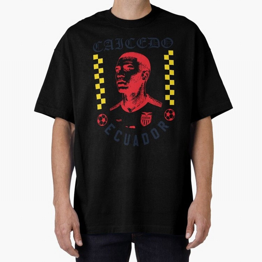 Caicedo Ecuador Soccer Star Retro Football Fan Design Classic T-Shirt Keep the Match Day Mood of FIFA World Cup 2026 USA Canada Mexico Spirit, Made for France, Mbappe and Neymar, Football Passion, Legendary Performances, Festival Vibes and