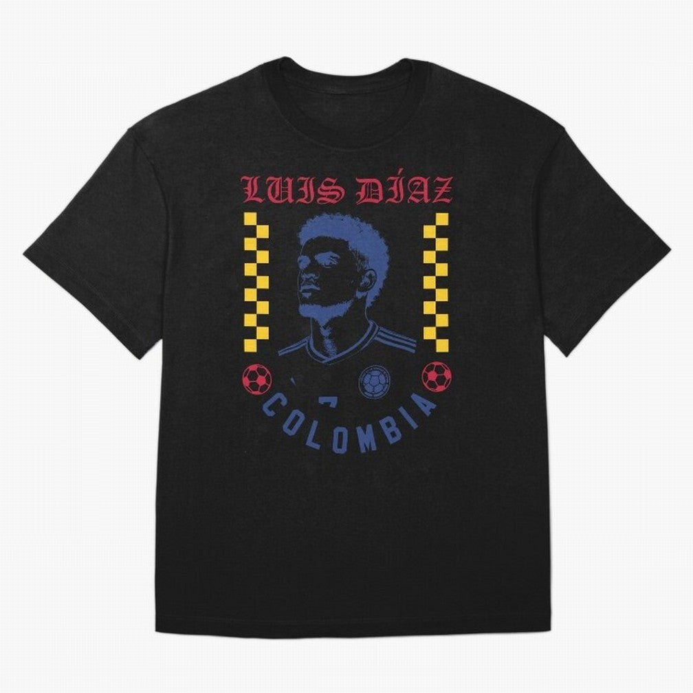 Luis D¨ªaz Colombia Soccer Star Retro Football Fan Design Classic T-Shirt Showcase the FIFA World Cup 2026 Group Stage Journey through Neymar, Haaland and Cristiano Ronaldo Highlights, Brazil Pride, Champion Mindset, Group Stage Buzz, Knockout