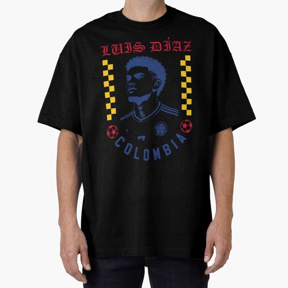 Luis D¨ªaz Colombia Soccer Star Retro Football Fan Design Classic T-Shirt Showcase the FIFA World Cup 2026 Group Stage Journey through Neymar, Haaland and Cristiano Ronaldo Highlights, Brazil Pride, Champion Mindset, Group Stage Buzz, Knockout