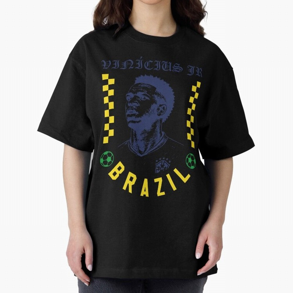 Vin¨ªcius Jr Brazil Soccer Legend Retro Football Fan Design Classic T-Shirt Bring Home Match Day Hype around FIFA World Cup 2026, Messi, Neymar and Mbappe, Brazil, Portugal and Argentina, Goal Celebration Energy, Supporter Heritage, Football Icons