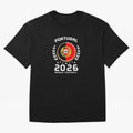 Portugal 2026 World Football Soccer Fan Design T-Shirt_87038236 Classic T-Shirt Fuel Your Fan Pride for Global Football Passion for FIFA World Cup 2026, with Messi and Cristiano Ronaldo, England and Germany, Supporter Pride, Iconic Celebrations,