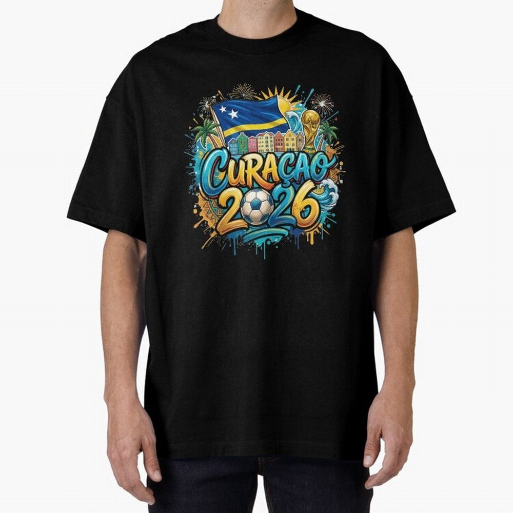 Curacao World Cup 2026 Football Legacy Classic T-Shirt Celebrate Classic Football Spirit in FIFA World Cup 2026 Filled with CR7 and Messi, England, France and Netherlands Energy, Worldwide Fan Energy, Dramatic Goals, Stadium Lights and Championship