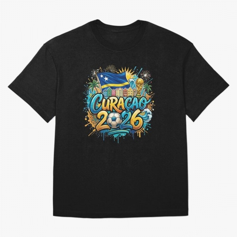 Curacao World Cup 2026 Football Legacy Classic T-Shirt Celebrate Classic Football Spirit in FIFA World Cup 2026 Filled with CR7 and Messi, England, France and Netherlands Energy, Worldwide Fan Energy, Dramatic Goals, Stadium Lights and Championship