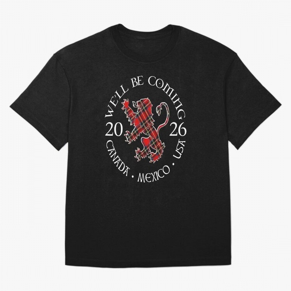 We'll be Coming Scotland Football Tee Scottish World Cup Classic T-Shirt Support Your Favorite Stars during FIFA World Cup 2026 Spirit, with Netherlands, Cristiano Ronaldo, Sports Nostalgia, International Competition, Famous Players and
