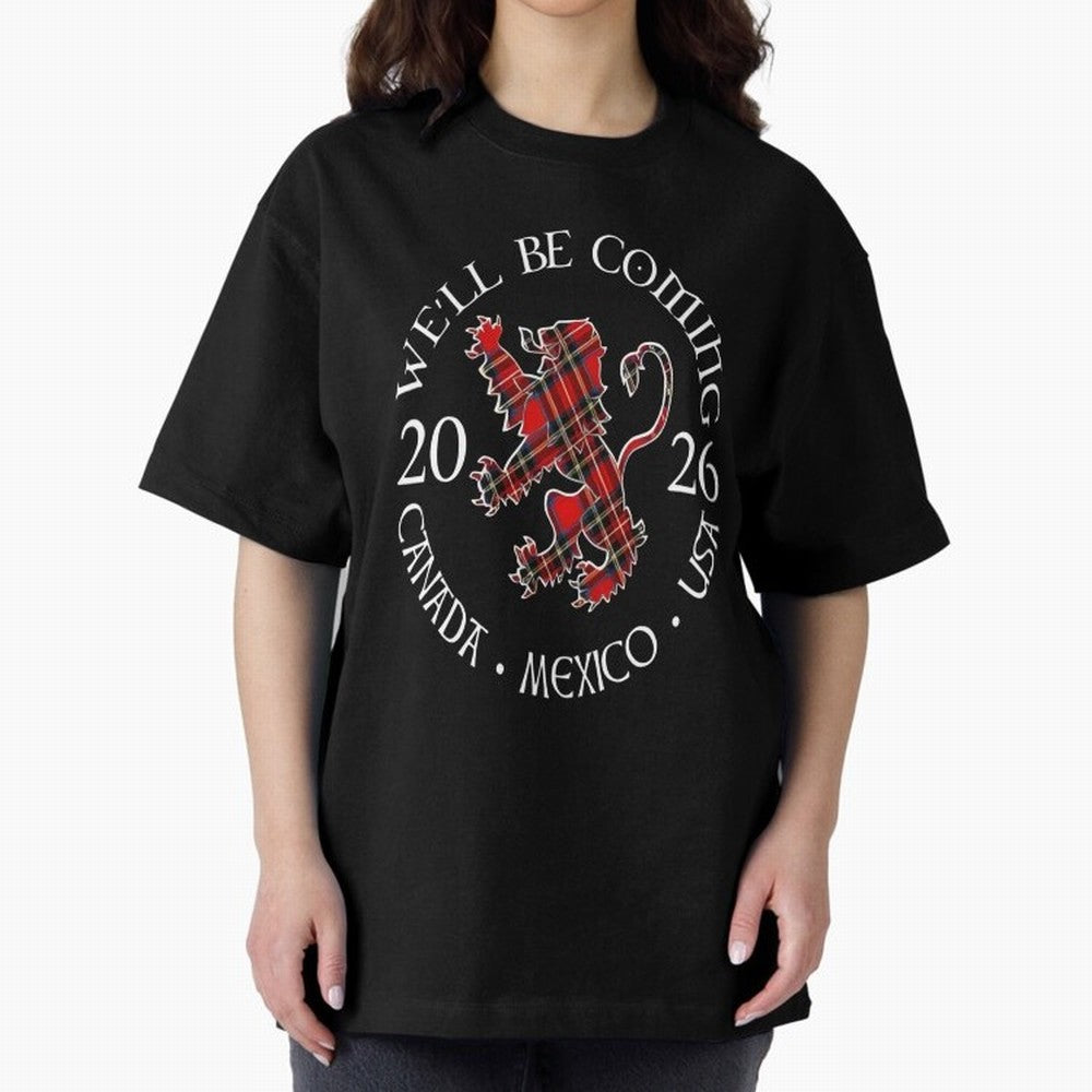 We'll be Coming Scotland Football Tee Scottish World Cup Classic T-Shirt Support Your Favorite Stars during FIFA World Cup 2026 Spirit, with Netherlands, Cristiano Ronaldo, Sports Nostalgia, International Competition, Famous Players and