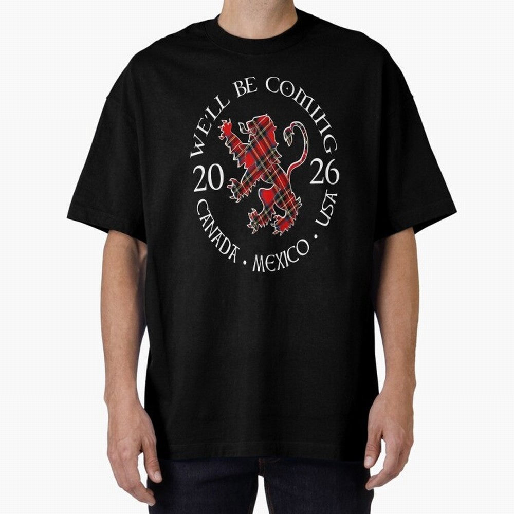 We'll be Coming Scotland Football Tee Scottish World Cup Classic T-Shirt Support Your Favorite Stars during FIFA World Cup 2026 Spirit, with Netherlands, Cristiano Ronaldo, Sports Nostalgia, International Competition, Famous Players and