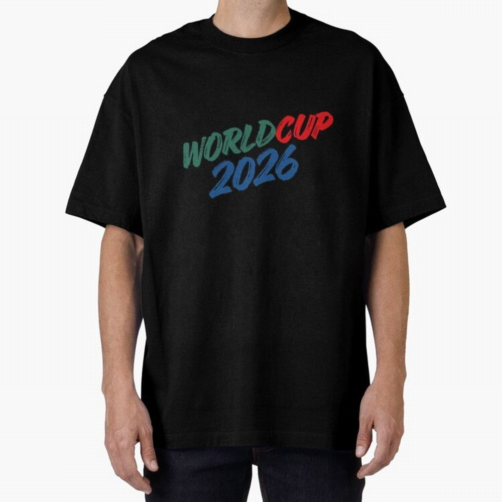World Cup 2026 Oversized T-Shirt Stand Proud for FIFA World Cup 2026 USA Canada Mexico for Fans of Haaland and Mbappe and Portugal, Bringing Football History, Final Match Energy, Crowd Noise and Once in a Lifetime Moments; Created for Match Day