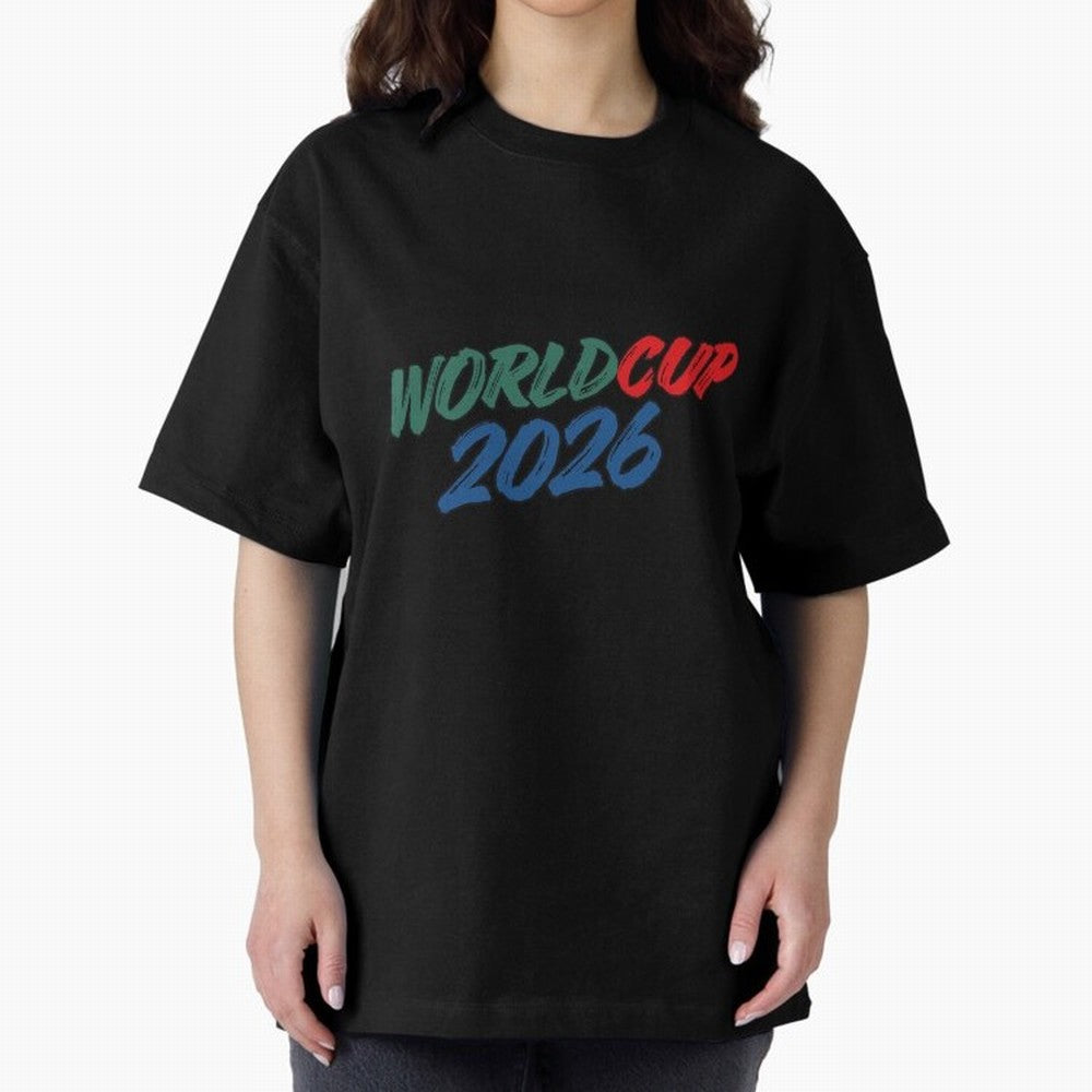 World Cup 2026 Oversized T-Shirt Stand Proud for FIFA World Cup 2026 USA Canada Mexico for Fans of Haaland and Mbappe and Portugal, Bringing Football History, Final Match Energy, Crowd Noise and Once in a Lifetime Moments; Created for Match Day