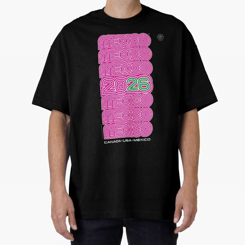 Mexico Retro Soccer 26 ¨C Canada USA Mexico 26¨C Bold Vintage Typography Oversized T-Shirt Show Match Day Excitement for FIFA World Cup 2026 for Fans of Mbappe and Neymar and Spain, Bringing Soccer Culture, Superstar Moments, National Team Dreams