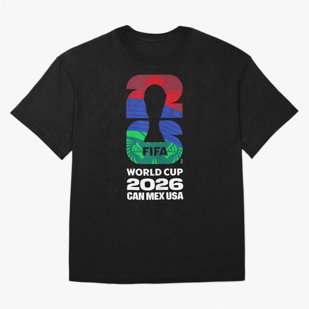 World Cup26 Host Country Logo Flags Oversized T-Shirt Elevate FIFA World Cup 2026 Spirit, Filled with France and Portugal, Messi and Cristiano Ronaldo, Sports Nostalgia, International Competition, Famous Players and Unforgettable Victories; Perfect