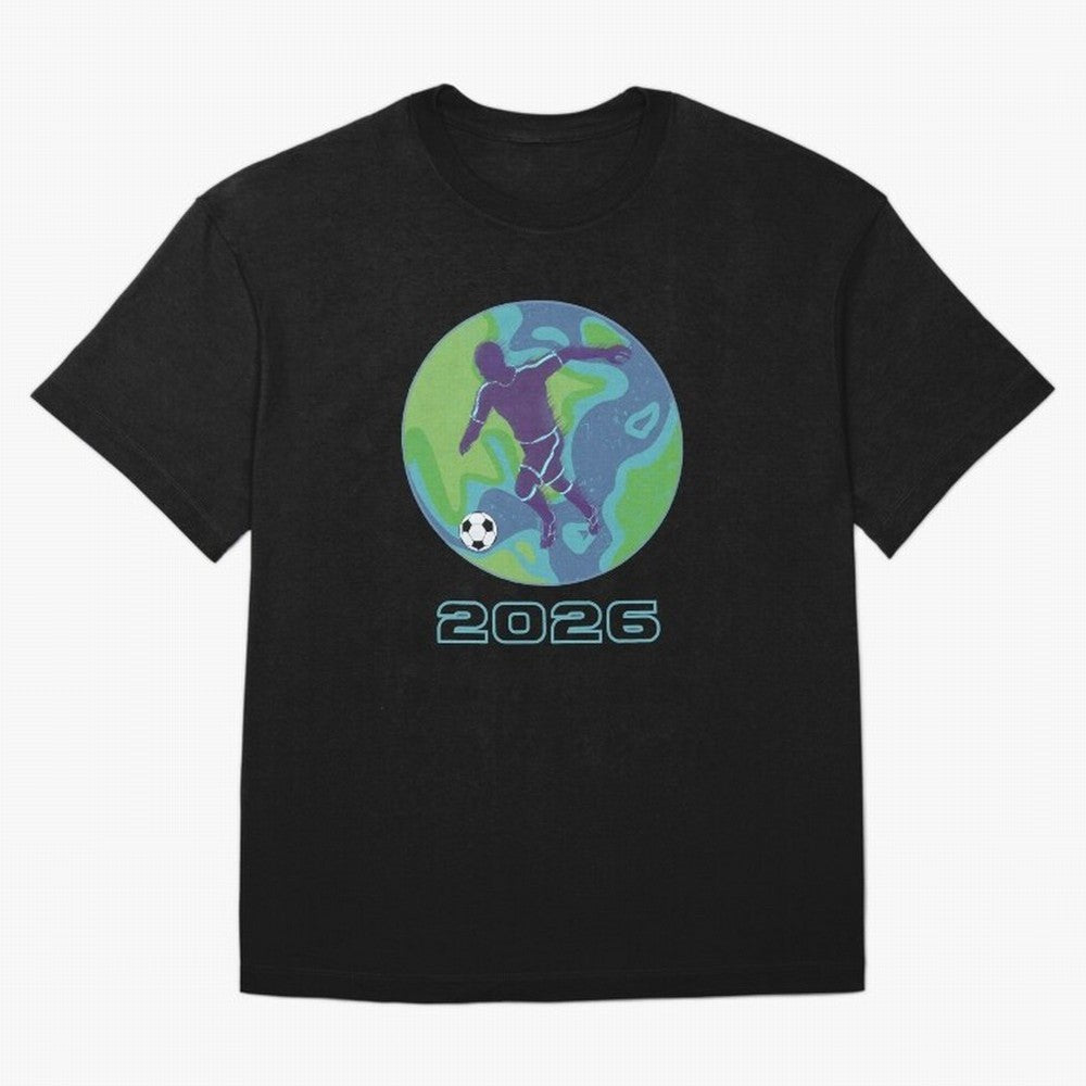 Soccer world 2026 Oversized T-Shirt Enjoy Match Day Hype around FIFA World Cup 2026 USA Canada Mexico, Mbappe and Neymar, England, Stadium Chants, National Pride, Trophy Dreams and Unforgettable Football Memories; Great for Watch Parties, Sports