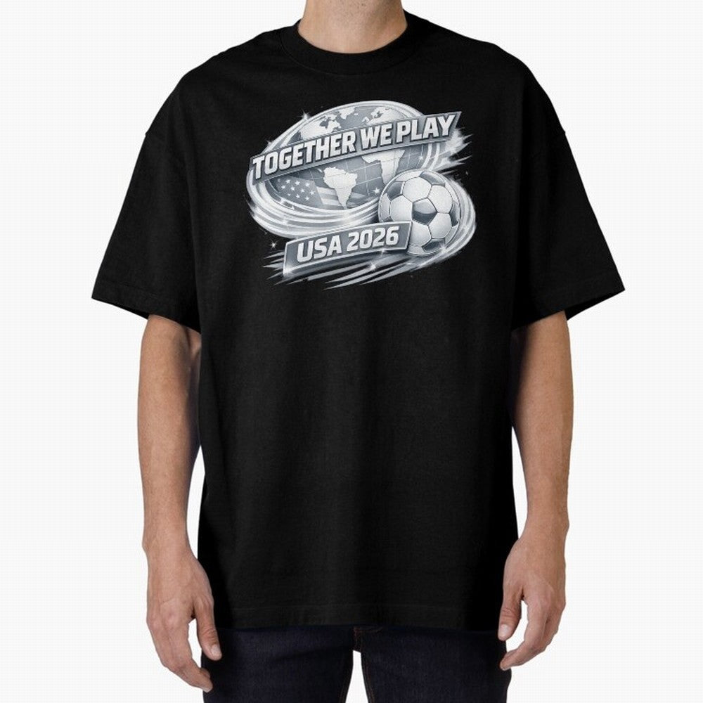 World Cup 2026 Oversized T-Shirt Honor the FIFA World Cup 2026 USA Canada Mexico Journey through Haaland and Mbappe Highlights, France Pride, Goal Celebration Energy, Supporter Heritage, Football Icons and Worldwide Tournament Joy; Created for