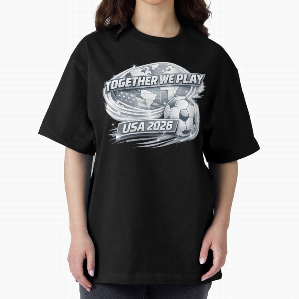 World Cup 2026 Oversized T-Shirt Honor the FIFA World Cup 2026 USA Canada Mexico Journey through Haaland and Mbappe Highlights, France Pride, Goal Celebration Energy, Supporter Heritage, Football Icons and Worldwide Tournament Joy; Created for