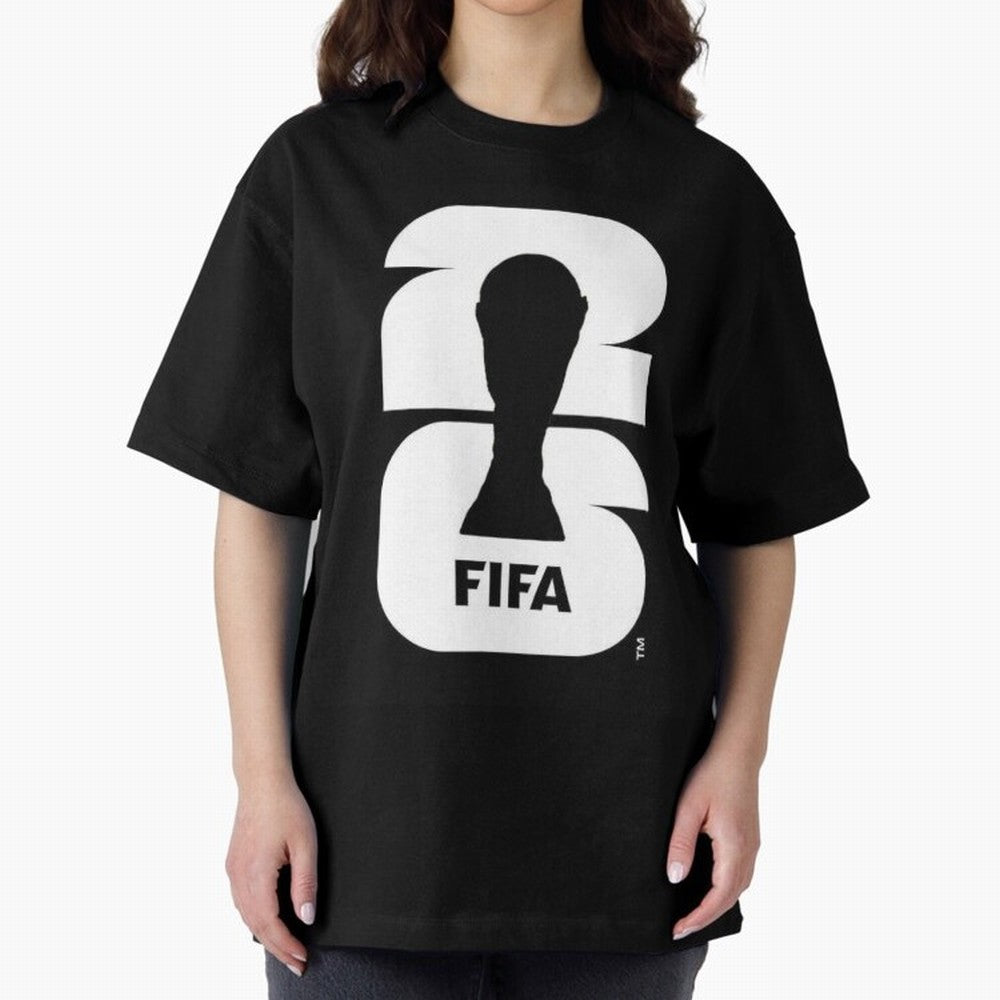 World Cup 2026 Soccer Celebration: United Football Fan Art Oversized T-Shirt Capture the FIFA World Cup 2026 USA Canada Mexico Journey through Mbappe Highlights, Portugal, Spain and Germany Pride, Championship Spirit, Famous Goals, Roaring Crowds