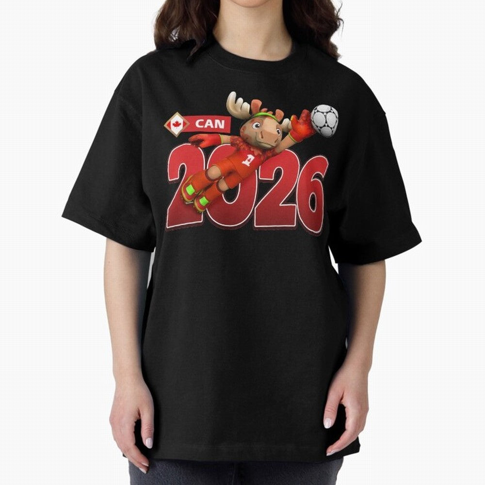 2026 World Cup Canada Oversized T-Shirt Celebrate Fan Favorites in FIFA World Cup 2026 USA Canada Mexico for Fans of Cristiano Ronaldo, Haaland and CR7 and England, Bringing Champion Mindset, Group Stage Buzz, Knockout Tension and Passionate Fan