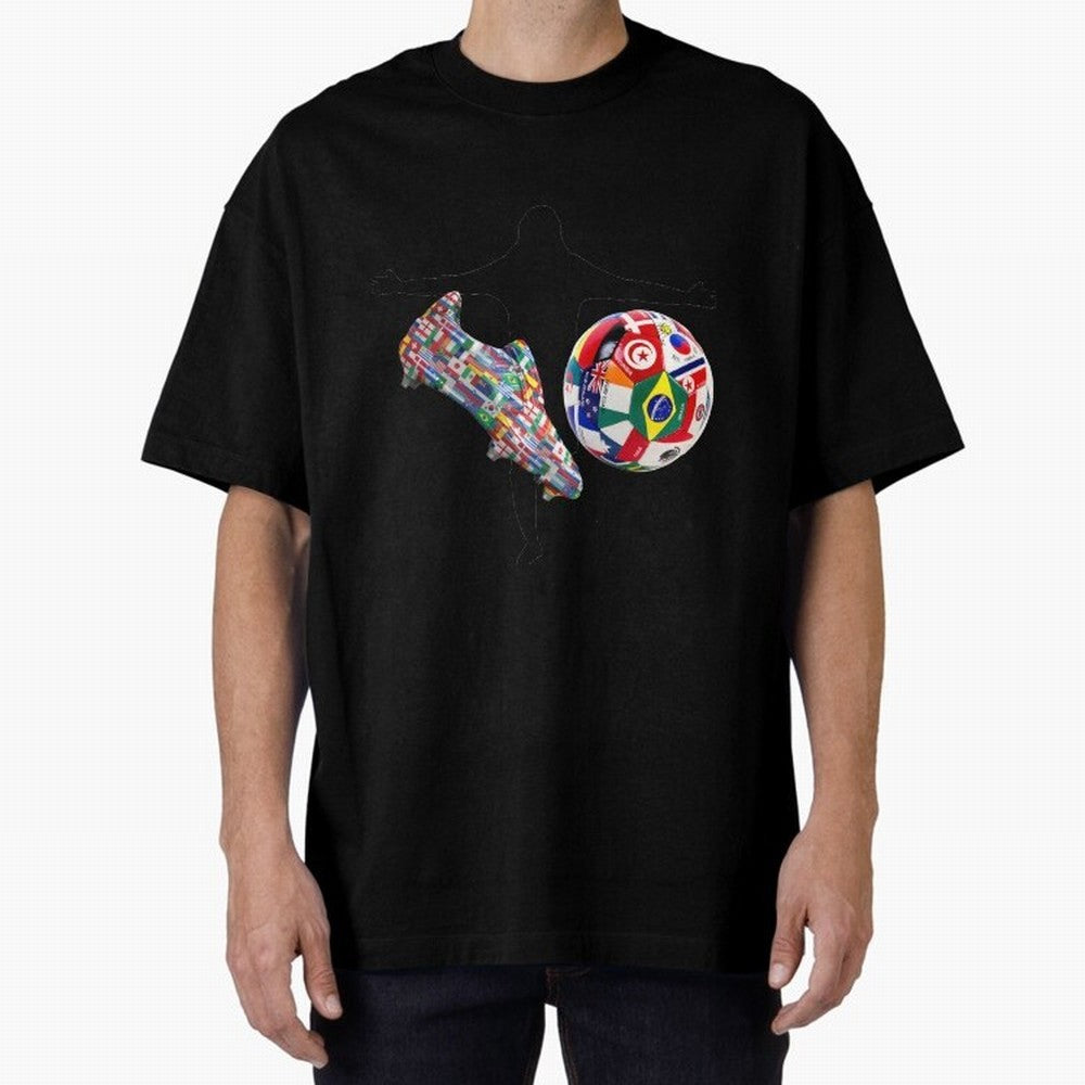 world cup Oversized T-Shirt Follow the Road to Global Football Passion for FIFA World Cup 2026, with Haaland and Mbappe, England, France and Netherlands, Supporter Pride, Iconic Celebrations, Legendary Names and Global Match Day Energy; Ideal for