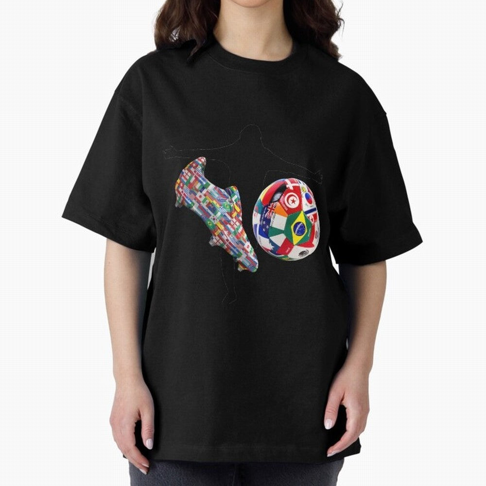 world cup Oversized T-Shirt Follow the Road to Global Football Passion for FIFA World Cup 2026, with Haaland and Mbappe, England, France and Netherlands, Supporter Pride, Iconic Celebrations, Legendary Names and Global Match Day Energy; Ideal for