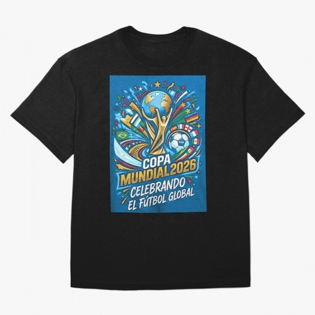 World Cup Oversized T-Shirt Honor Football Greatness during Match Day Hype around FIFA World Cup 2026, CR7 and Messi, Portugal, Vintage Soccer Flavor, Modern Football Stars, National Flags and Final Night Emotion; Ideal for Football Dads, Football