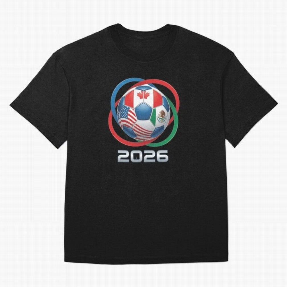 3D Realistic World Cup 2026 Soccer Ball with Rings Oversized T-Shirt Create FIFA World Cup 2026 for Fans of Neymar and England, Bringing Game Day Rituals, Football Legends, Country Pride and the Road to the Final; Perfect for People Who Love