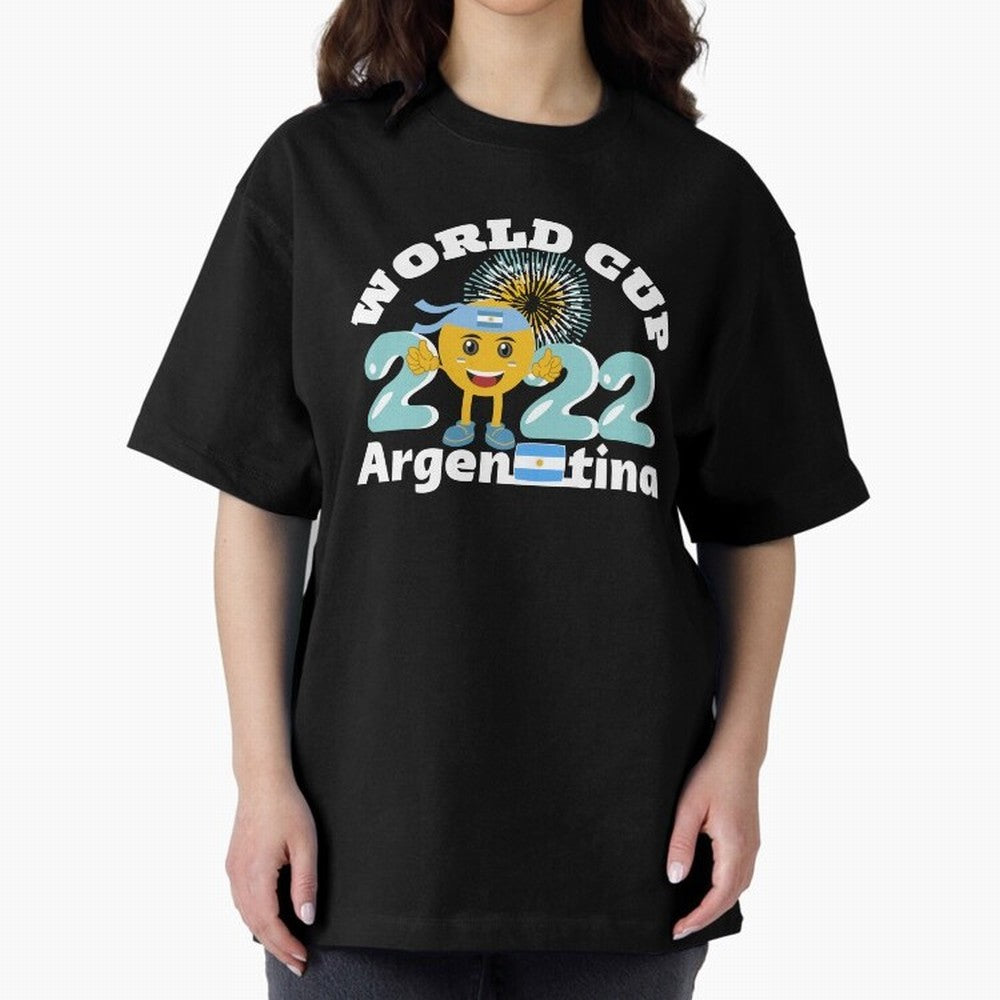 Football World Cup 2022 Winner. Argentina 2022. Oversized T-Shirt Make Memories around Global Football Passion for FIFA World Cup 2026, with CR7, France and Portugal, Classic Soccer Heritage, Championship Pressure, Fan Loyalty and International