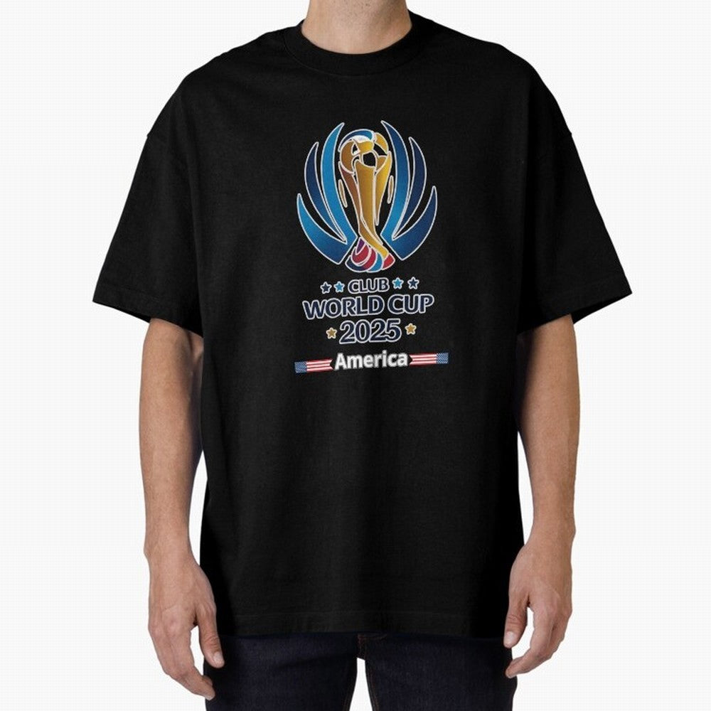 Club World Cup Oversized T-Shirt Join the FIFA World Cup 2026 Group Stage Journey through Mbappe and Neymar Highlights, Spain Pride, Football History, Final Match Energy, Crowd Noise and Once in a Lifetime Moments; Made for Collectors Who Enjoy
