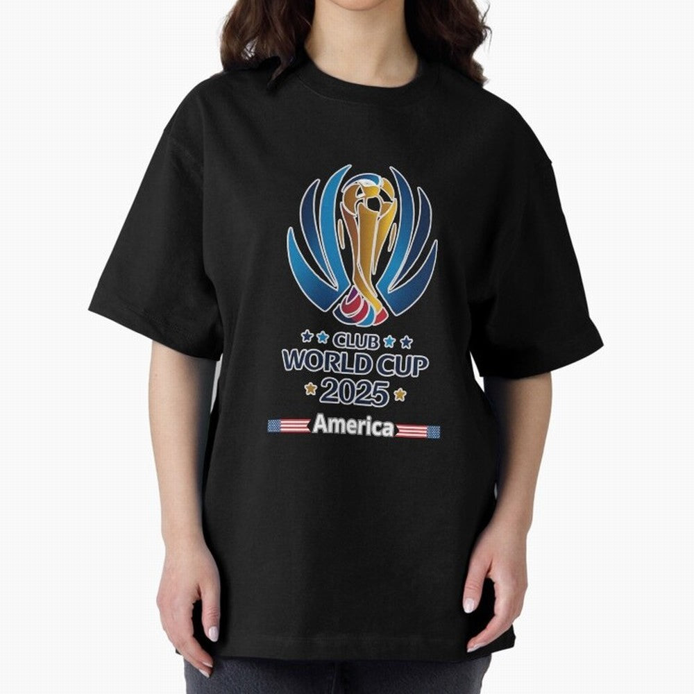 Club World Cup Oversized T-Shirt Join the FIFA World Cup 2026 Group Stage Journey through Mbappe and Neymar Highlights, Spain Pride, Football History, Final Match Energy, Crowd Noise and Once in a Lifetime Moments; Made for Collectors Who Enjoy