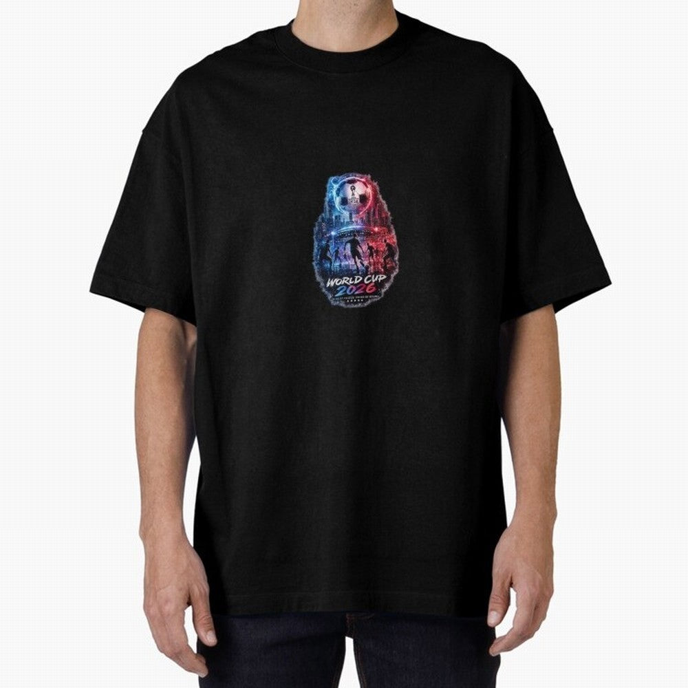 Copy of World Cup 2026 ¨C United Passion ?? | Neon Football Design Oversized T-Shirt Make Memories around Global Football Passion for FIFA World Cup 2026, Made for CR7, Netherlands, Game Day Rituals, Football Legends, Country Pride and the Road to