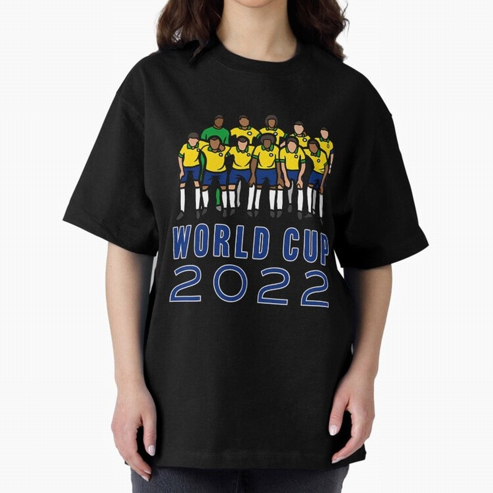 World Cup 2022 Oversized T-Shirt Honor the Football Icons of FIFA World Cup 2026 Group Stage Featuring CR7, England Energy, Soccer Culture, Superstar Moments, National Team Dreams and Competitive Fire; Perfect for People Who Love Argentina, Brazil,