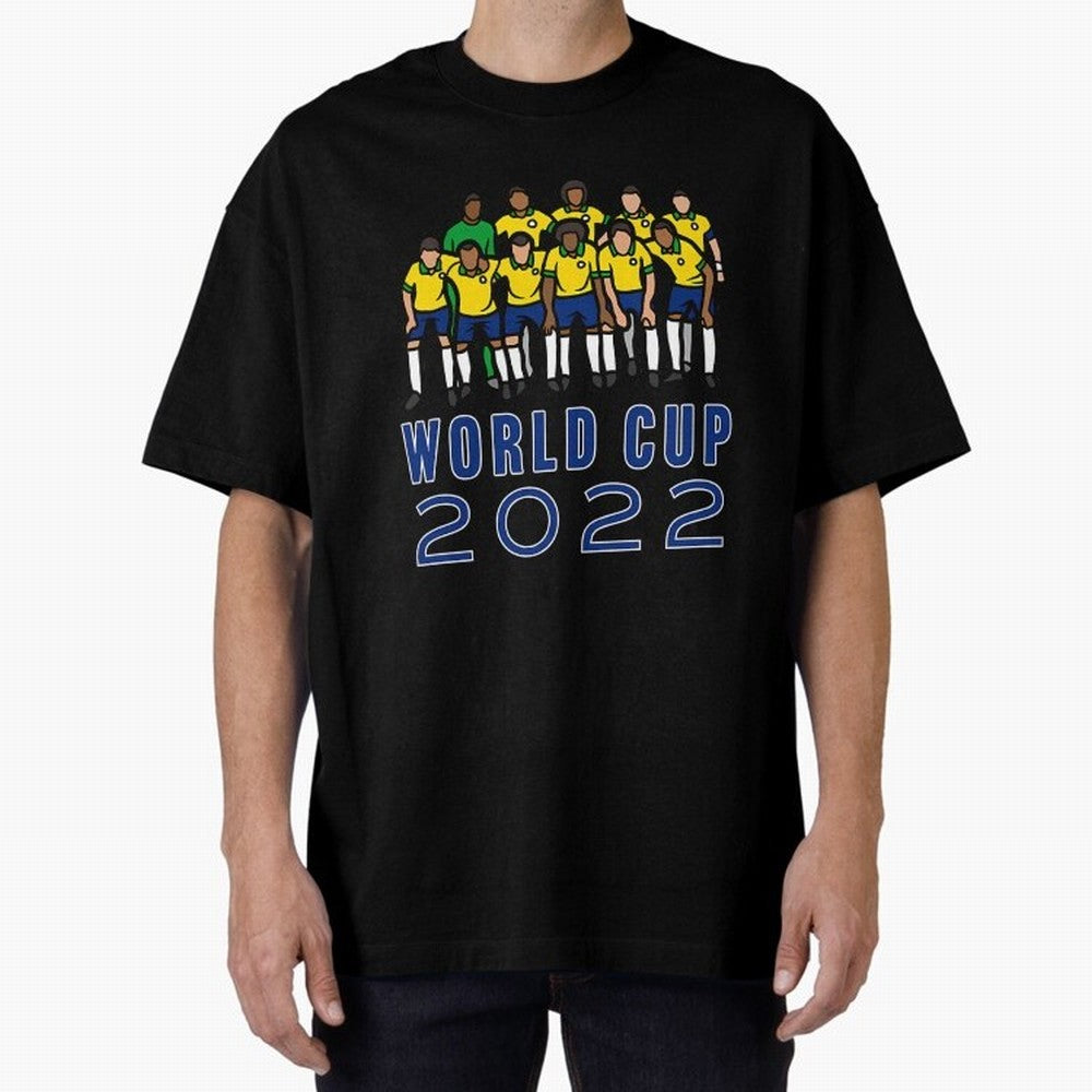 World Cup 2022 Oversized T-Shirt Honor the Football Icons of FIFA World Cup 2026 Group Stage Featuring CR7, England Energy, Soccer Culture, Superstar Moments, National Team Dreams and Competitive Fire; Perfect for People Who Love Argentina, Brazil,