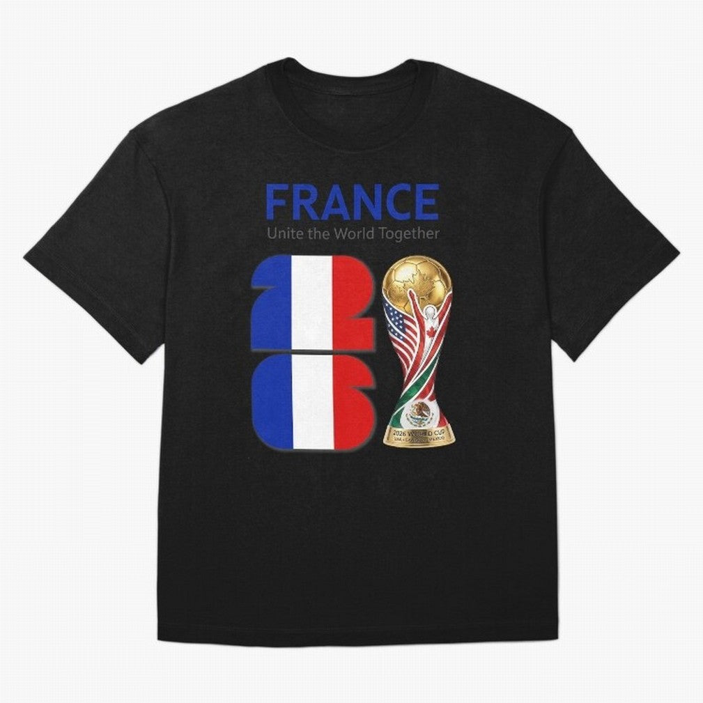 World Cup 2026, IMG 030, FRANCE 001 Oversized T-Shirt Show Love for Legendary Goals in FIFA World Cup 2026 Group Stage Spirit, Capturing England, France and Netherlands, Haaland and Mbappe, Retro Football Energy, Iconic Rivalries, Trophy Chase