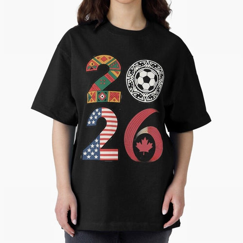 2026 Football Countries Design Usa Canada Mexico Inspired Oversized T-Shirt Back the Journey through FIFA World Cup 2026 for Fans of Messi, CR7 and Mbappe and Germany, Bringing Game Day Rituals, Football Legends, Country Pride and the Road to the