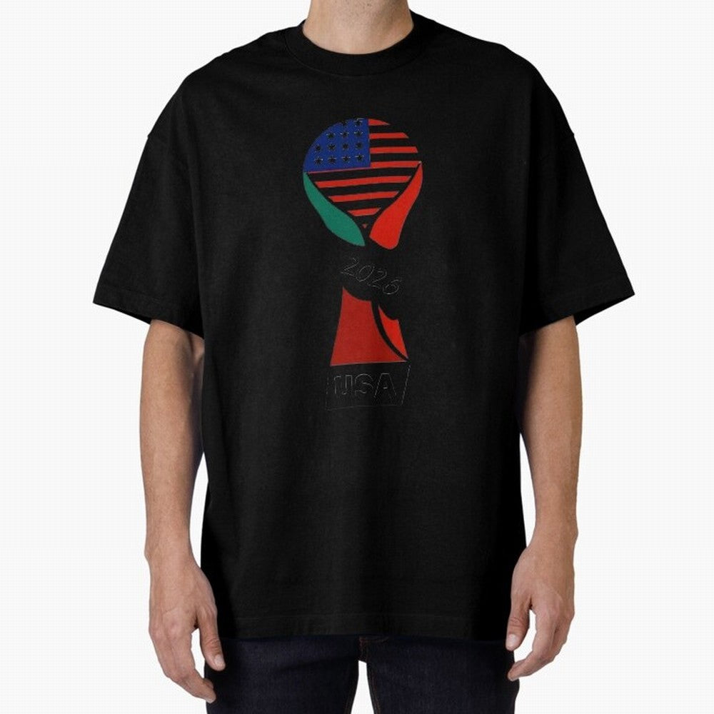 T-shirt usa FIFA world 2026 Oversized T-Shirt Celebrate Football Heritage in FIFA World Cup 2026 Group Stage for Fans of Cristiano Ronaldo, Haaland and CR7 and France, Bringing Championship Spirit, Famous Goals, Roaring Crowds and International