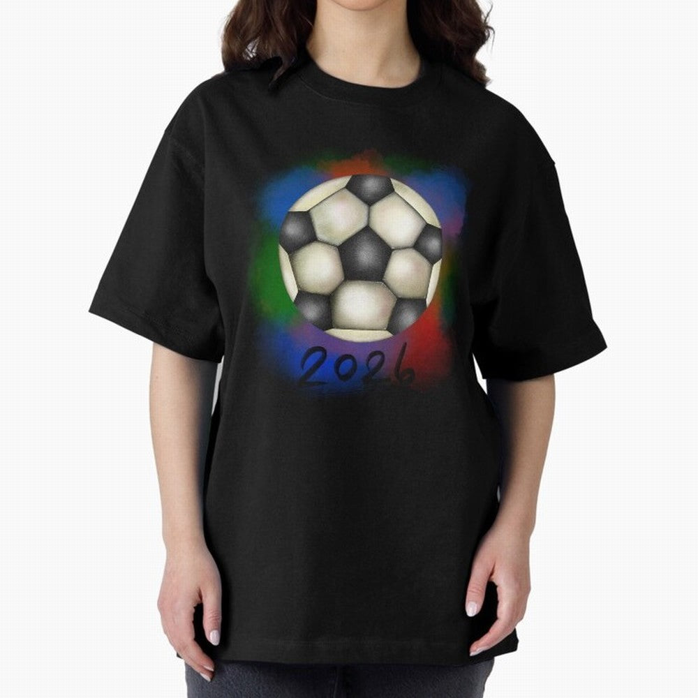 Football soccer Oversized T-Shirt Make Game Day About FIFA World Cup 2026 with Cristiano Ronaldo, Argentina, France and Brazil Energy, Supporter Pride, Iconic Celebrations, Legendary Names and Global Match Day Energy; Great for Watch Parties,