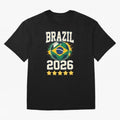 Brazil Soccer Football 2026 Oversized T-Shirt Represent the FIFA World Cup 2026 Group Stage Journey through Haaland and Mbappe Highlights, Germany Pride, Stadium Memories, Football Loyalty, International Chants and Championship Tradition; Made for