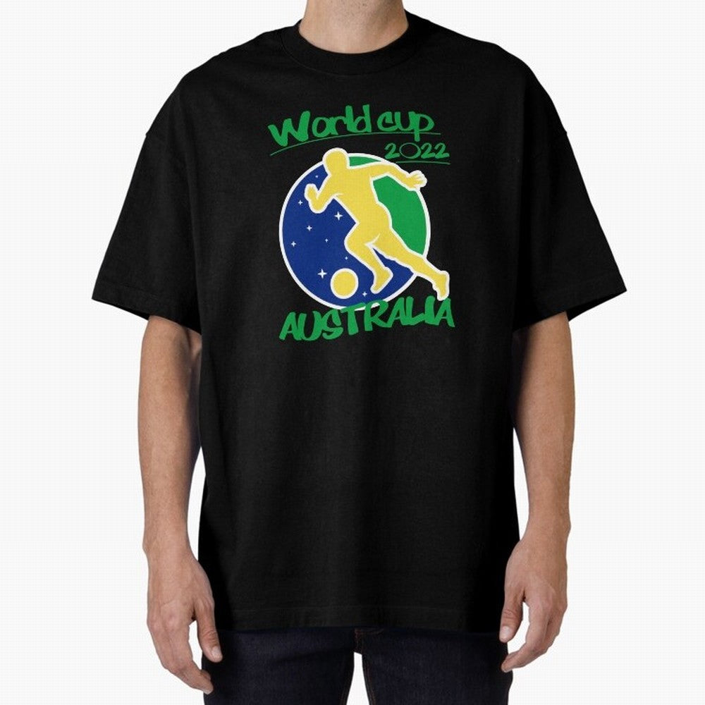 Australia World Cup 2022 Oversized T-Shirt Show Fan Pride Across FIFA World Cup 2026 Driven by Cristiano Ronaldo, Haaland and CR7, Portugal Energy, Stadium Chants, National Pride, Trophy Dreams and Unforgettable Football Memories; Made for