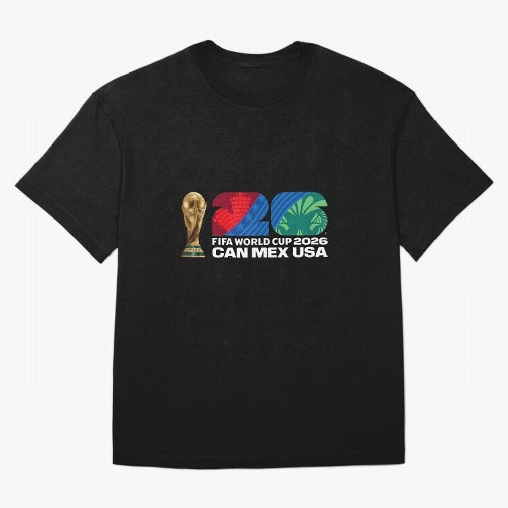 World Cup26 Host Country Trophy Oversized T-Shirt Honor Champions and Dreams in the FIFA World Cup 2026 USA Canada Mexico Journey through Neymar, Haaland and Cristiano Ronaldo Highlights, England, France and Netherlands Pride, Goal Celebration