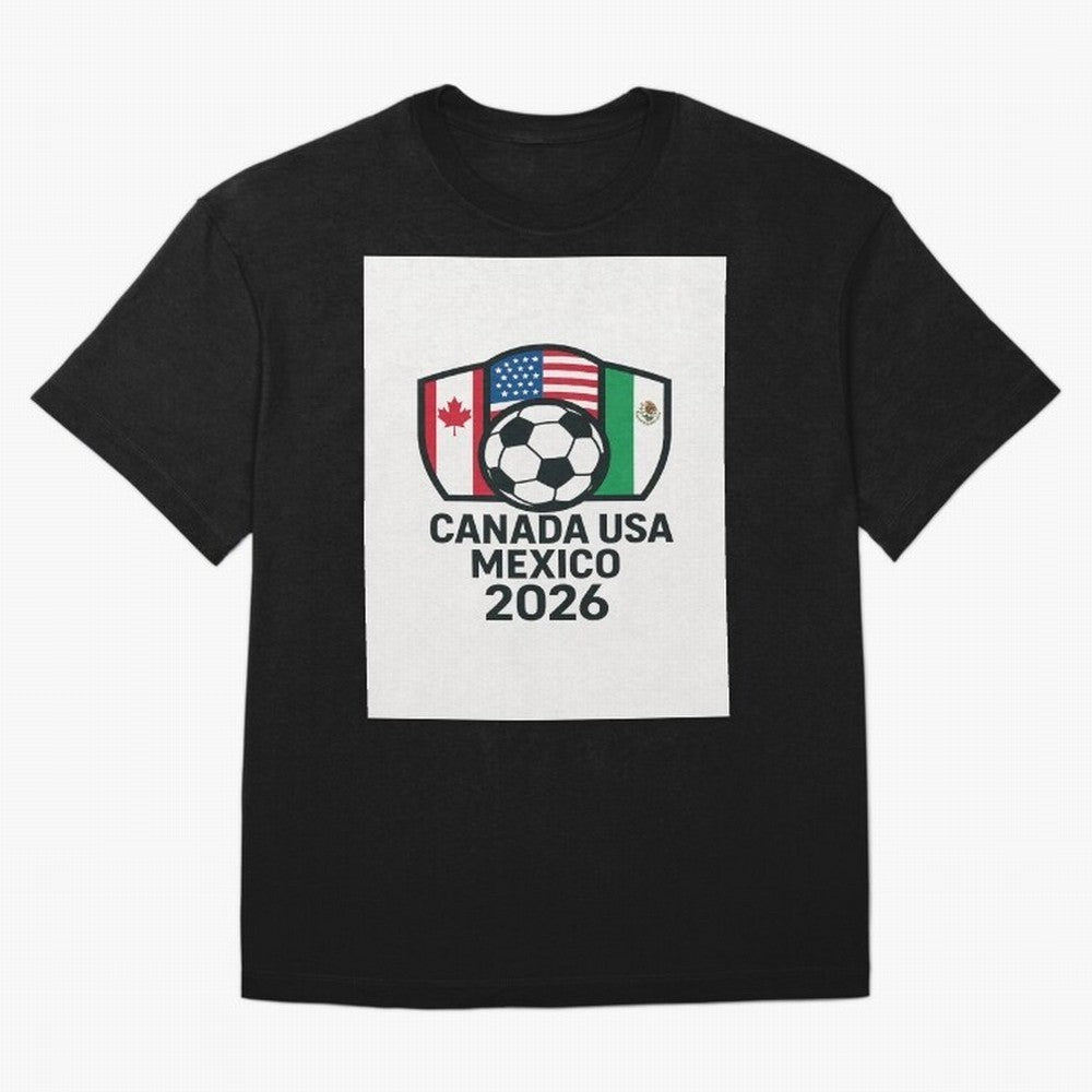 World Cup Soccer 2026 Canada USA Mexico Design Oversized T-Shirt Mark FIFA World Cup 2026 Spirit, Capturing England, France and Netherlands, Mbappe, Sports Nostalgia, International Competition, Famous Players and Unforgettable Victories; Great for