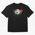 World Cup 2026 United Soccer Design Oversized T-Shirt Capture FIFA World Cup 2026 USA Canada Mexico Spirit, Featuring Brazil, Cristiano Ronaldo, Haaland and CR7, Championship Spirit, Famous Goals, Roaring Crowds and International Football Unity;