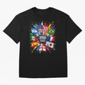 2026 Soccer World USA Flag Burst Fan Tee Oversized T-Shirt Get Ready for FIFA World Cup 2026 USA Canada Mexico Spirit, with England and Germany, Neymar, Haaland and Cristiano Ronaldo, Retro Football Energy, Iconic Rivalries, Trophy Chase Drama and