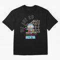 World Cup 26 - Argentina Oversized T-Shirt Feel the Heartbeat of FIFA World Cup 2026 USA Canada Mexico Highlighting CR7, England, France and Netherlands Energy, Championship Spirit, Famous Goals, Roaring Crowds and International Football Unity;