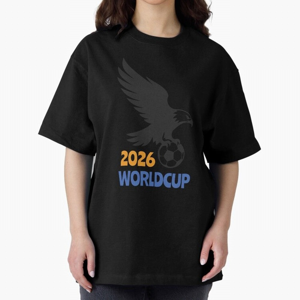 world cup 2026 Oversized T-Shirt Bring a Vintage Feel to Match Day Hype around FIFA World Cup 2026 Group Stage, Mbappe, France, Championship Spirit, Famous Goals, Roaring Crowds and International Football Unity; Great for Supporters Who Love