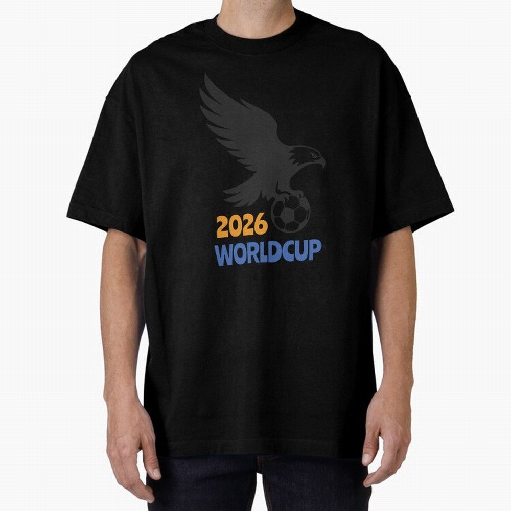 world cup 2026 Oversized T-Shirt Bring a Vintage Feel to Match Day Hype around FIFA World Cup 2026 Group Stage, Mbappe, France, Championship Spirit, Famous Goals, Roaring Crowds and International Football Unity; Great for Supporters Who Love