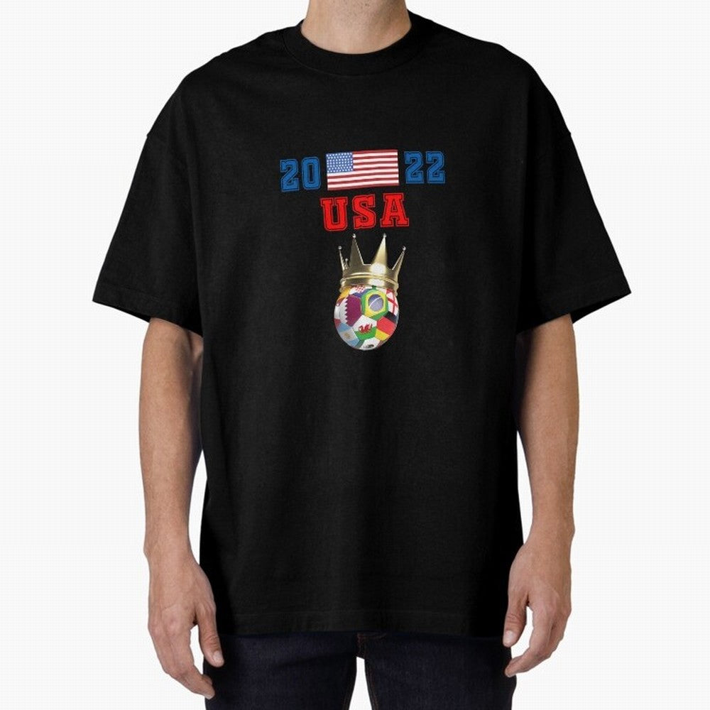 Usa World Cup Jersey 2022 Oversized T-Shirt Celebrate the Next Chapter of Match Day Hype around FIFA World Cup 2026, Cristiano Ronaldo, Haaland and CR7, Portugal, Championship Spirit, Famous Goals, Roaring Crowds and International Football Unity;