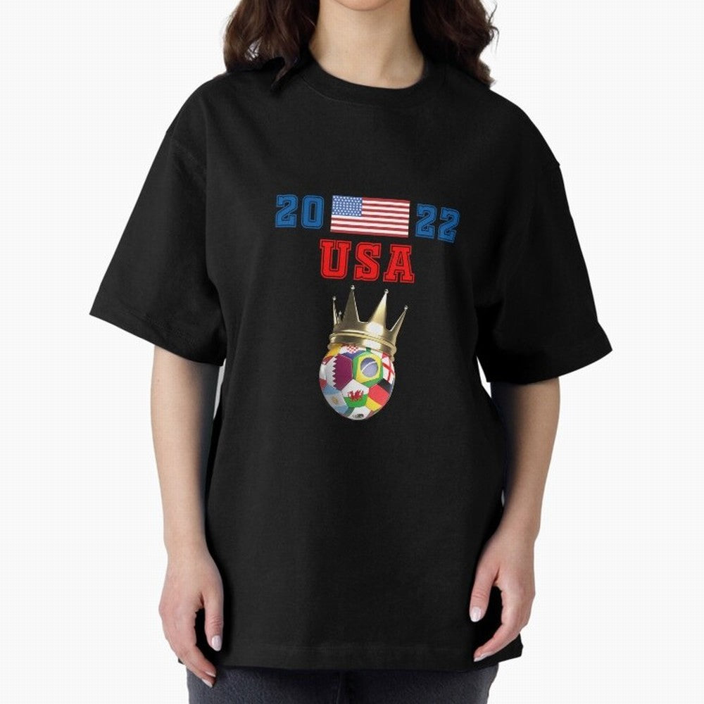 Usa World Cup Jersey 2022 Oversized T-Shirt Celebrate the Next Chapter of Match Day Hype around FIFA World Cup 2026, Cristiano Ronaldo, Haaland and CR7, Portugal, Championship Spirit, Famous Goals, Roaring Crowds and International Football Unity;