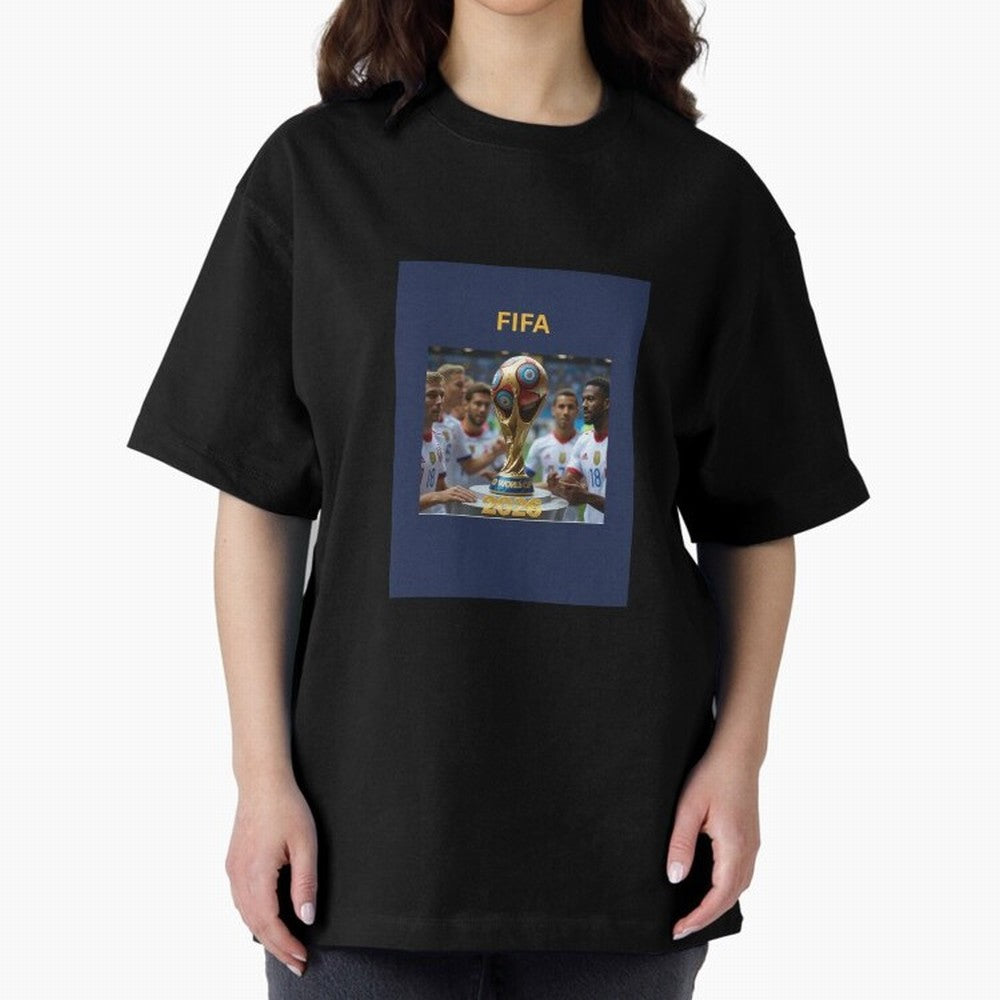 WORLD CUP FOOTBALL 2026 Oversized T-Shirt Elevate Match Day Hype around FIFA World Cup 2026 Group Stage, Mbappe and Neymar, England, Classic Soccer Heritage, Championship Pressure, Fan Loyalty and International Pride; Made for Collectors Who Enjoy