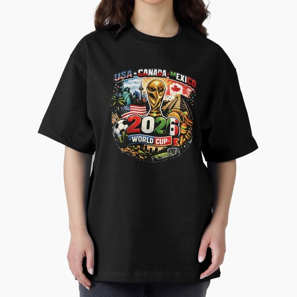 World Cup 2026 Funny Soccer Tournament 2026 T-Shirt_88656674 Oversized T-Shirt Celebrate Rivalries and Pride in FIFA World Cup 2026 Group Stage Driven by Cristiano Ronaldo, Haaland and CR7, Brazil, Portugal and Argentina Energy, Global Supporter