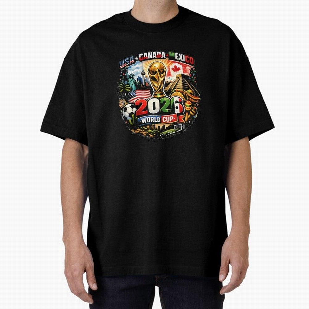 World Cup 2026 Funny Soccer Tournament 2026 T-Shirt_88656674 Oversized T-Shirt Show Match Day Excitement for FIFA World Cup 2026 for Fans of Cristiano Ronaldo, Haaland and CR7 and Brazil, Bringing Tournament Hype, Historic Matchups, Family Viewing