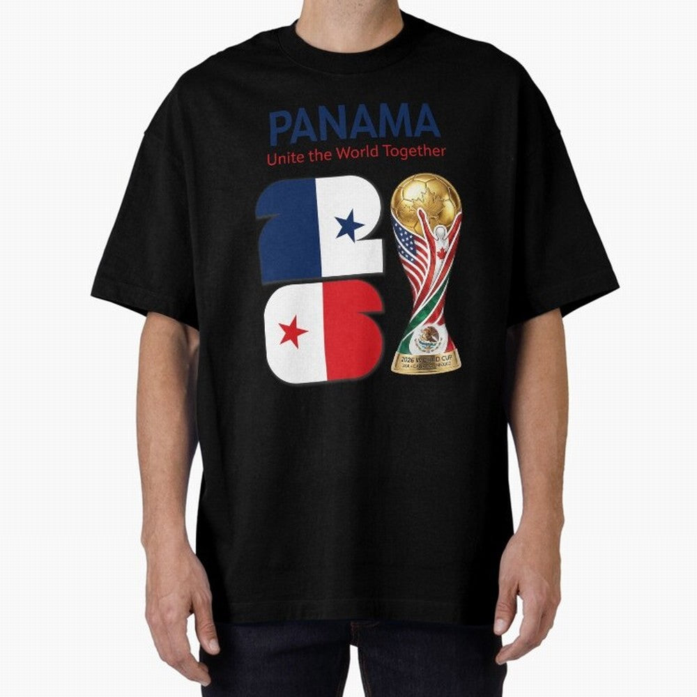 World Cup 2026, IMG 026, PANAMA 001 Oversized T-Shirt Fuel the Hype around Match Day Hype around FIFA World Cup 2026 Group Stage, Haaland and Mbappe, Brazil, Retro Football Energy, Iconic Rivalries, Trophy Chase Drama and Stadium Atmosphere;